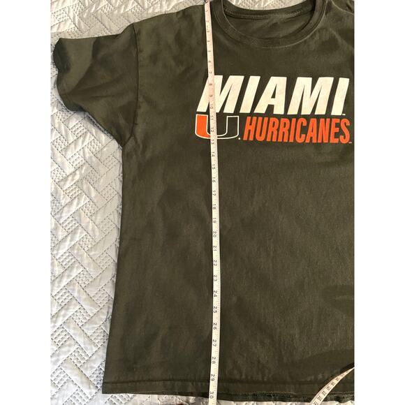MEN'S MIAMI HURRICANES GREEN/ORANGE/WHITE CREW NECK T-SHIRT SIZE XL - Picture 5 of 5